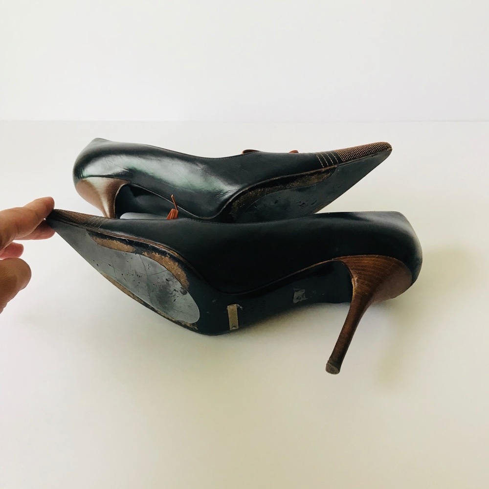 Dolce & Gabanna Brown Leather Shoes Size 8.5 - Picture 6 of 8
